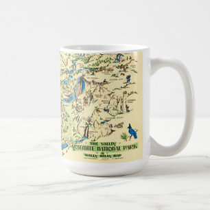 Yosemite Valley Karte Tasse
