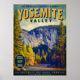 Yosemite-Valley-Reiseplakat Poster