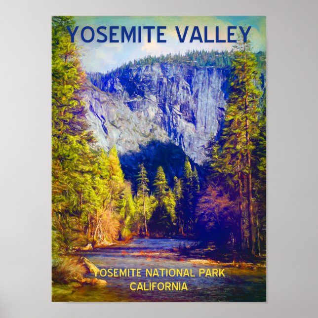 Yosemite Valley Travel Poster (Vorne)