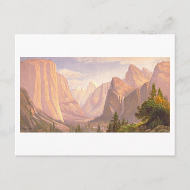 Yosemite Valley Vintag Prang Lithograph Postkarte (Vorderseite)