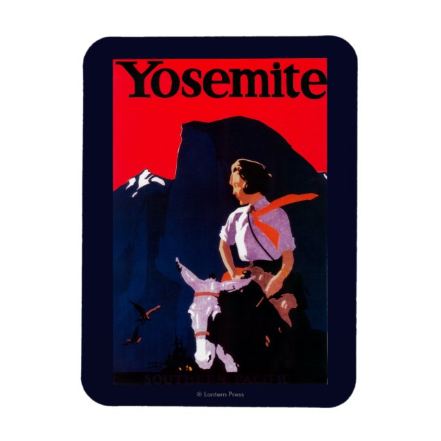 Yosemite Vintag PosterYosemite, CA Magnet (Vertikal)