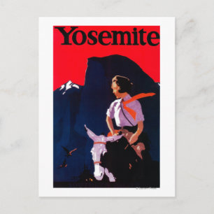 Yosemite Vintag PosterYosemite, CA Postkarte