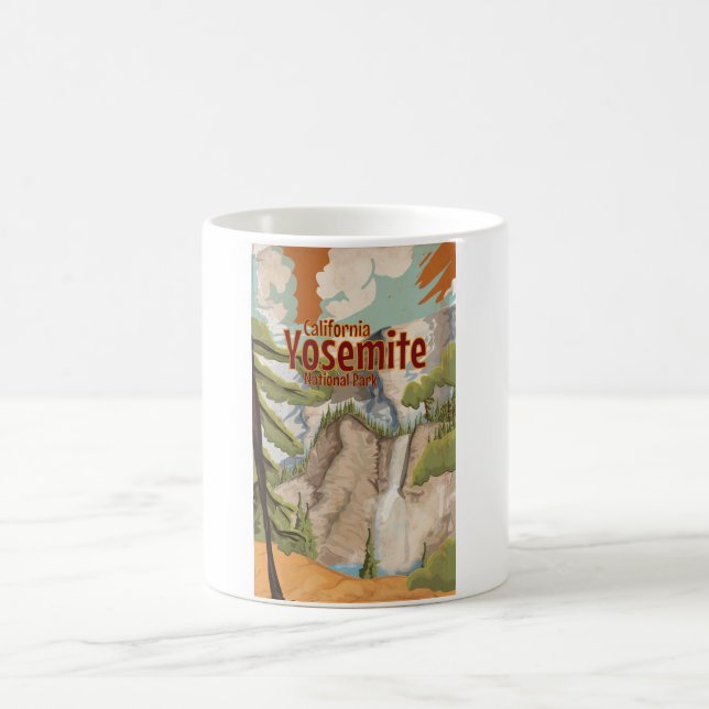Yosemite Vintage Poster Kaffeetasse (Mittel)