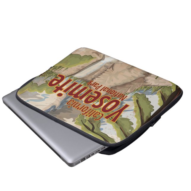 Yosemite Vintage Poster Laptopschutzhülle (Vorne Knopf)