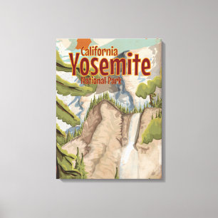 Yosemite Vintage Poster Leinwanddruck