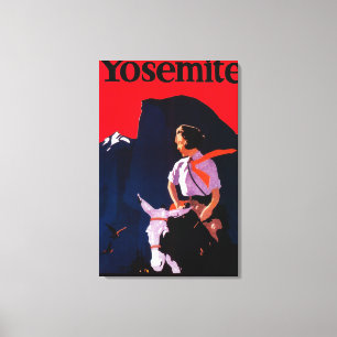 Yosemite Vintages PosterYosemite, CA Leinwanddruck