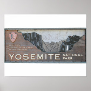 Yosemite Welcome Sign Postcard Poster