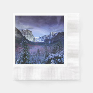 Yosemite Winterlandschaft Kalifornien Verschneit Serviette