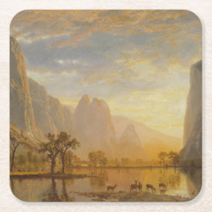 Yosemittal (1864) - Albert Bierstadt Rechteckiger Pappuntersetzer
