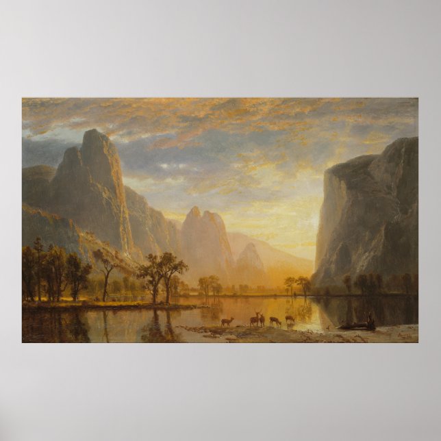 Yosemittal [1864] von Albert Bierstadt Poster (Vorne)