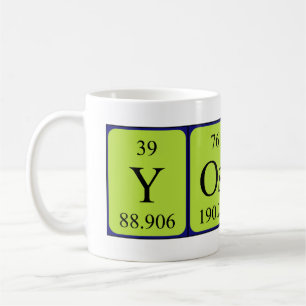 Yoshi Namen-Tasse periodischer Tabelle Kaffeetasse