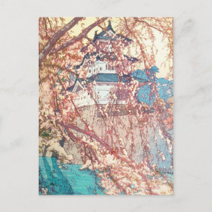 Yoshida Hiroshi Burg Hirosaki japan shin hanga Postkarte