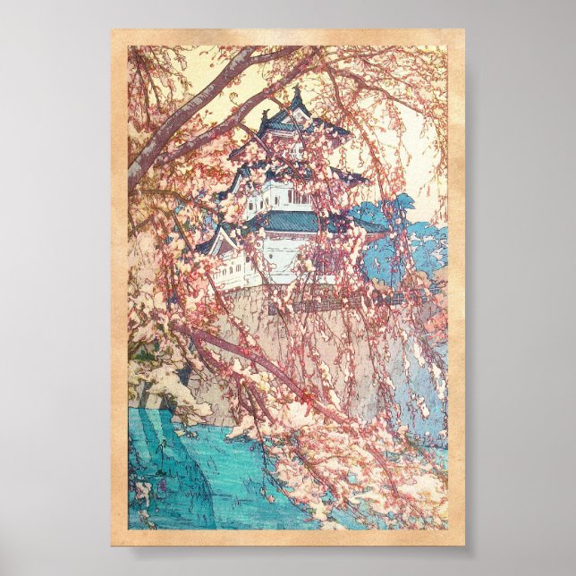 Yoshida Hiroshi Hirosaki Castle japan shin hanga Poster (Vorne)