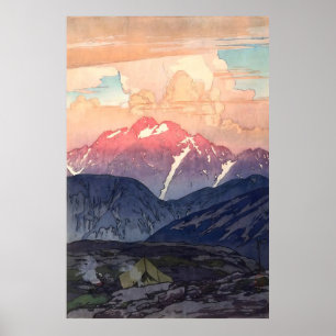 Yoshida Hiroshi Morgen auf dem Berg Tsurugi Poster