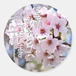 Yoshino Cherry スクエアシール Runder Aufkleber