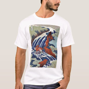 Yoshitsune Umarai Wasserfall durch Katsushika, T-Shirt