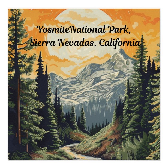 Yosmite-Nationalpark Poster (Vorderseite)