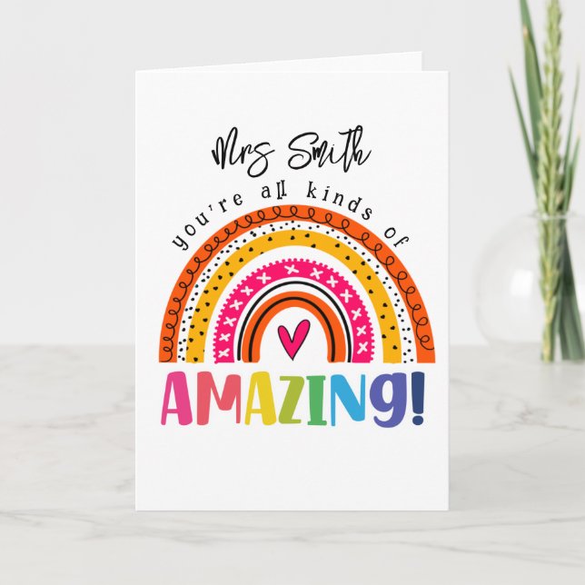 you all kinds of amazing teacher card karte (Vorderseite)