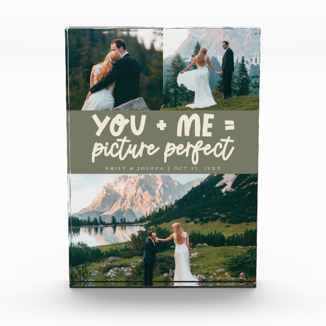 You and Me Picture Perfect Newlywed Sage Green Fotoblock (Vorderseite)