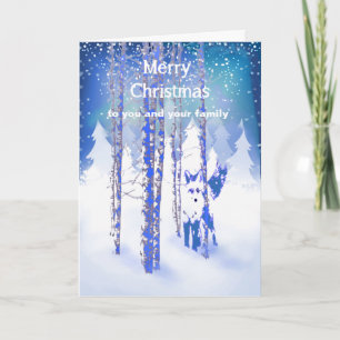 You and Your Family Custom Verse Christmas Fox Feiertagskarte