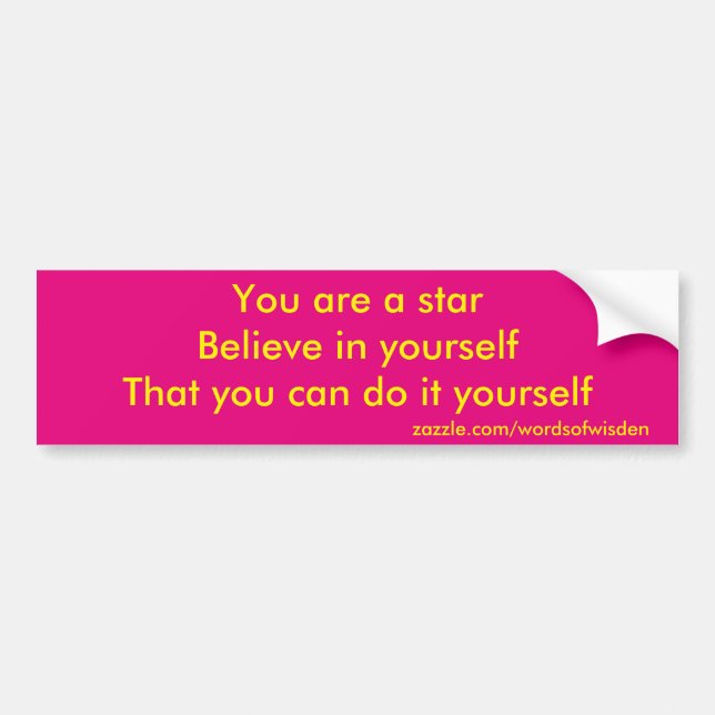 You are a star autoaufkleber (Vorne)