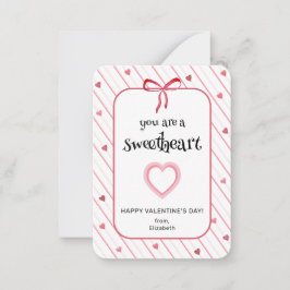 You Are A Sweetheart Classroom Valentine Mitteilungskarte