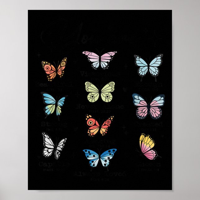 You Are Butterfly Beautiful Christian Religious Bi Poster (Vorne)
