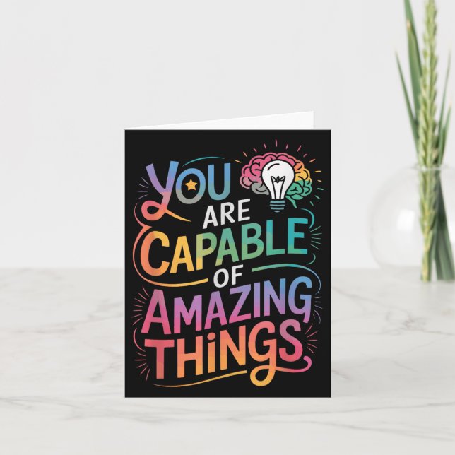 You Are Capable Of Amazing Things  Karte (Vorderseite)