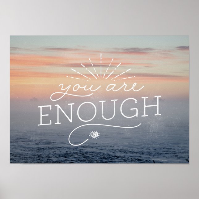 You are enough lettered quote poster (Vorne)