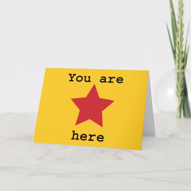 You are here card karte (Vorderseite)