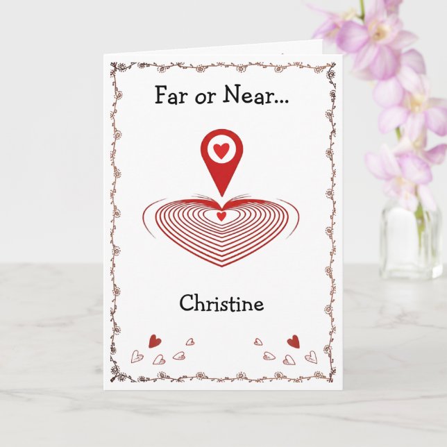 You Are Here Folded Greeting Card Karte (Orchidee)