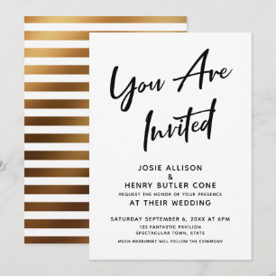 "You Are Invited" Kalligrafie Moderne Hochzeit Einladung