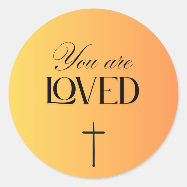 You are loved sticker (Vorderseite)