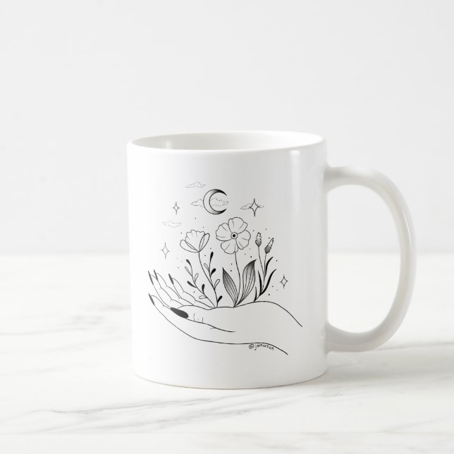"You are magic" whimsical inspirierende Kaffee-Tas Kaffeetasse (Rechts)
