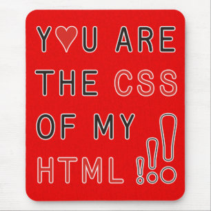 You Are My CSS - fire red splatter Mousepad