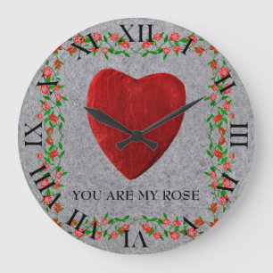 You are my rose große wanduhr