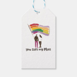 You Are My Safe Place – LGBTQ Pride Love Sticker Geschenkanhänger