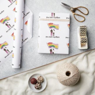 You Are My Safe Place – LGBTQ Pride Love Sticker Geschenkpapier