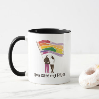 You Are My Safe Place – LGBTQ Pride Love Sticker Tasse