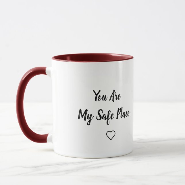 You Are My Safe Place Mug – Soft Love Quote (Gauche)
