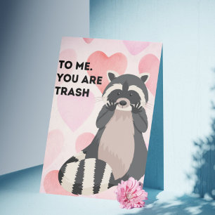 "You are My Shiny Treasure" Funny Raccoon Valentin Einladung