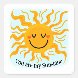 You are my sunshine cute set of stickers