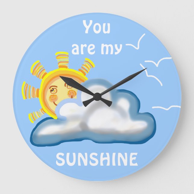 You are my SUNSHINE Große Wanduhr (Vorderseite)