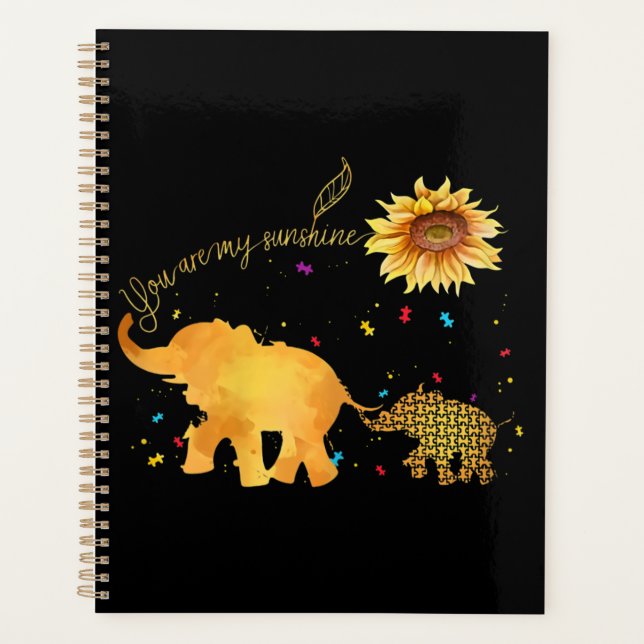You Are My Sunshine Sunflower Elephant Autism (Devant)