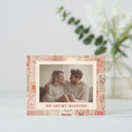 You Are My Valentine Custom Photo & Text Card Postkarte