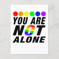 You are not alone | LGBTQ+ Pride carte postale