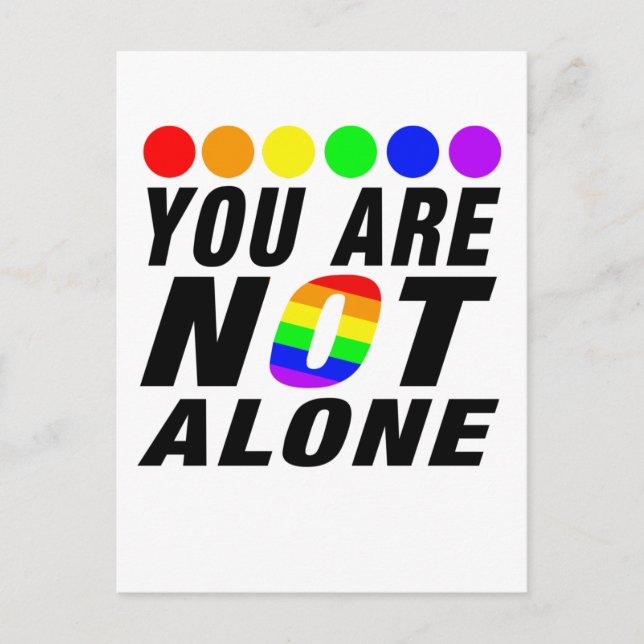 You are Not alone | LGBTQ+ Pride Postkarte (Vorderseite)