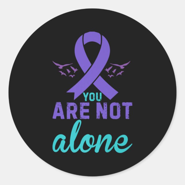 You Are Not Alone Premium  Runder Aufkleber (Vorderseite)