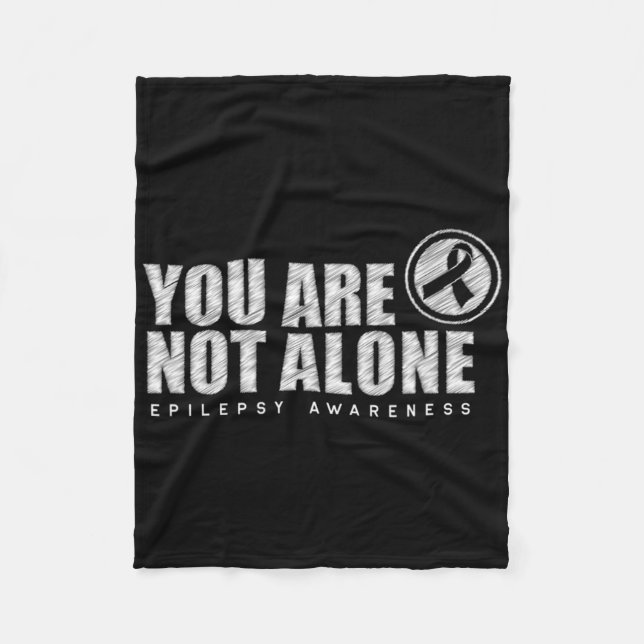 You Are Not Alone Wear Purple Day Epilepsy Awarene Fleecedecke (Vorderseite)