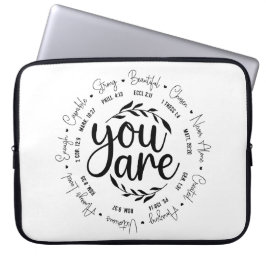 "You are" Religious Inspirational Bible Verse Laptopschutzhülle